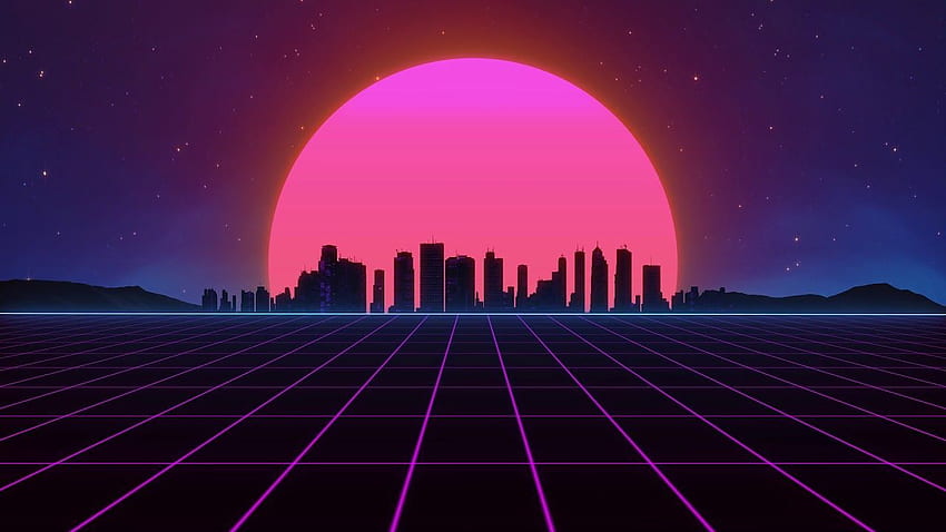 Outrun Grid Animation Loop, 80s Synthwave Anime HD wallpaper | Pxfuel