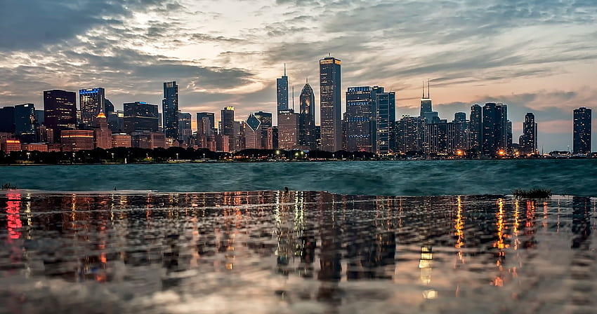 chicago reflection ultra . Chicago landscape, Urban landscape, graphy HD wallpaper