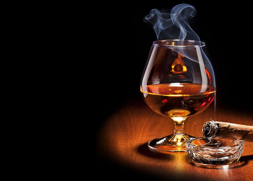 brandy , 1362 kB - Terrell Longman. Sigari e whisky, sigari, alcool Sfondo HD