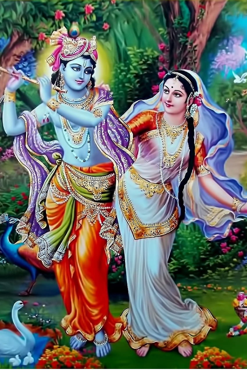 RADHA KRISHNA RAAS LEELA UNFRAMED CANVAS PAINTING. Krishna radha ...
