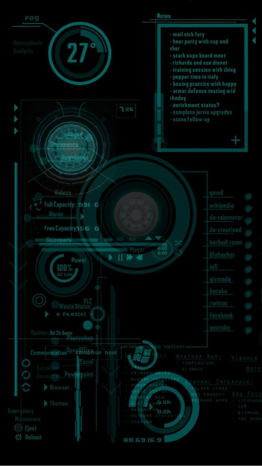 JARVIS iPhone iPod WALLPAPER by hyugewb on DeviantArt