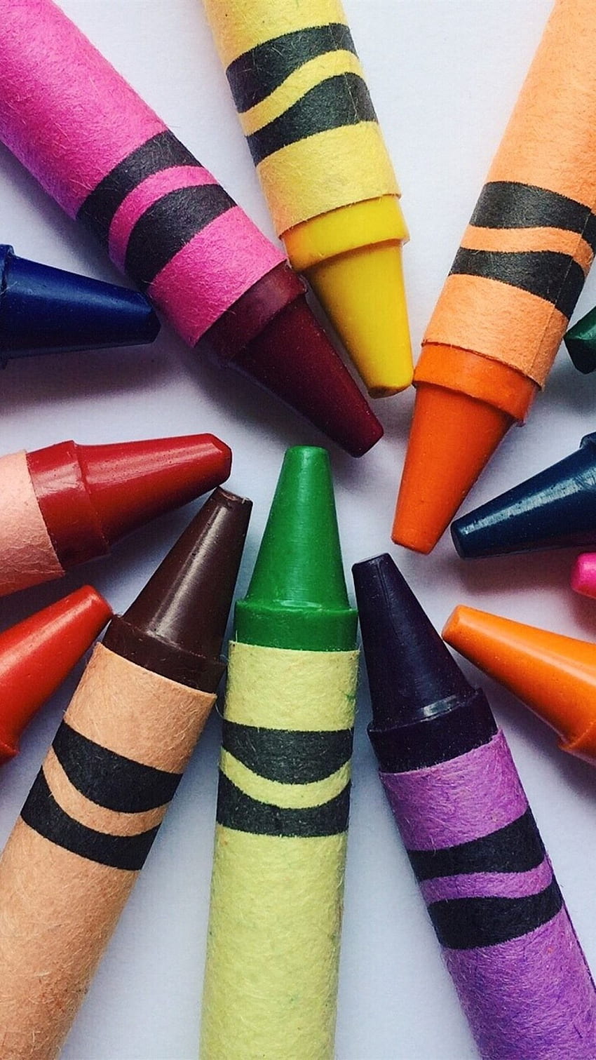 Colorful Crayon, Circle IPhone 8 7 6 6S Plus HD phone wallpaper