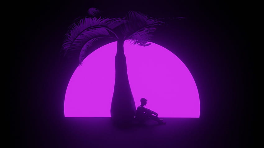 ArtStation - Purple Palms, Noah Callanan, Purple Palm Tree HD wallpaper