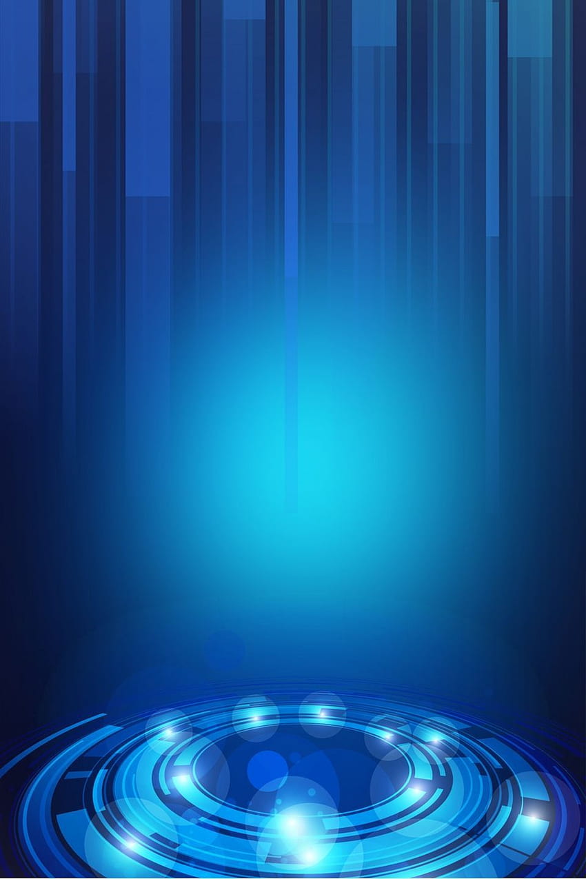 青のミニマルな技術ポスターの背景。 テクノロジー ポスター、未来技術、ブルー ポスター、ライト テック HD電話の壁紙