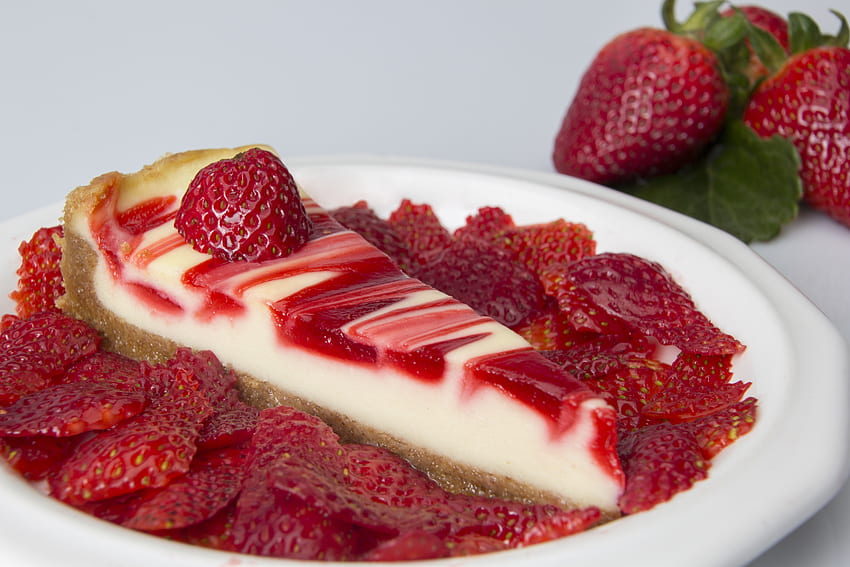 Food, Strawberry, Desert, Bakery Products, Baking, Cheesecake HD wallpaper