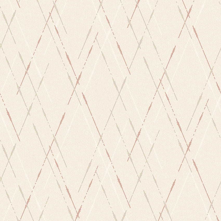 Rasch Argyle Plaid Stripe Texturé Couleur Pastel Paillettes 957709, Crème Pastel Fond d'écran de téléphone HD