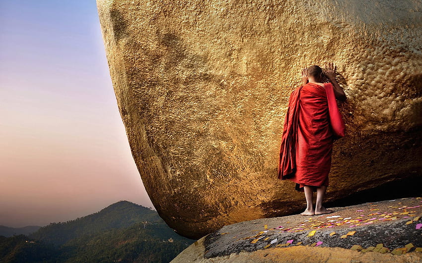 Buddha, Verschiedenes, Verschiedenes, Pagode, Goldener Berg, Mönch, Burma, Myanmar, Chaittiyo, Chaittyo HD-Hintergrundbild