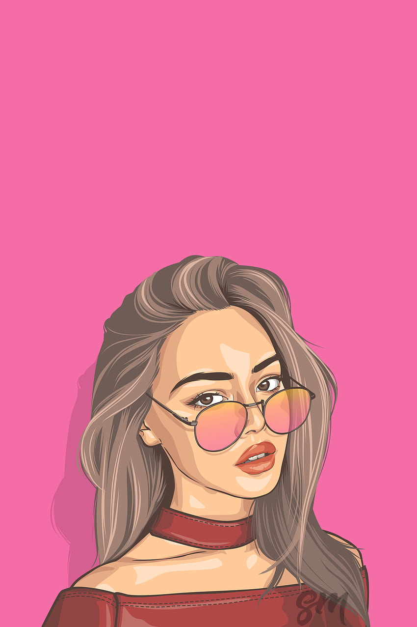 Check out my project: “Lily May Mac” gall. Desenhos de tumblr, Papel de parede bonito para iphone, de desenhos animados, Cute Pink Girl HD phone wallpaper