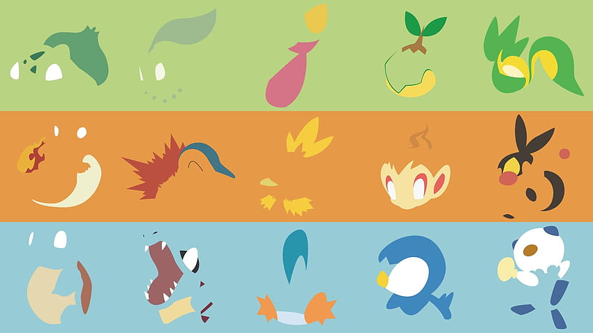 Pokemon Minimalist, Starter Pokemon Cool HD wallpaper