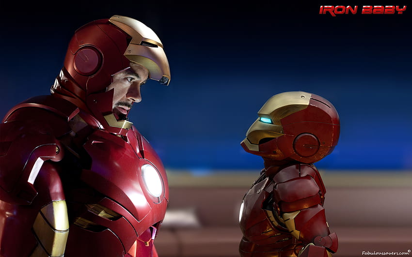 Iron Man And Iron Baby computer HD wallpaper | Pxfuel