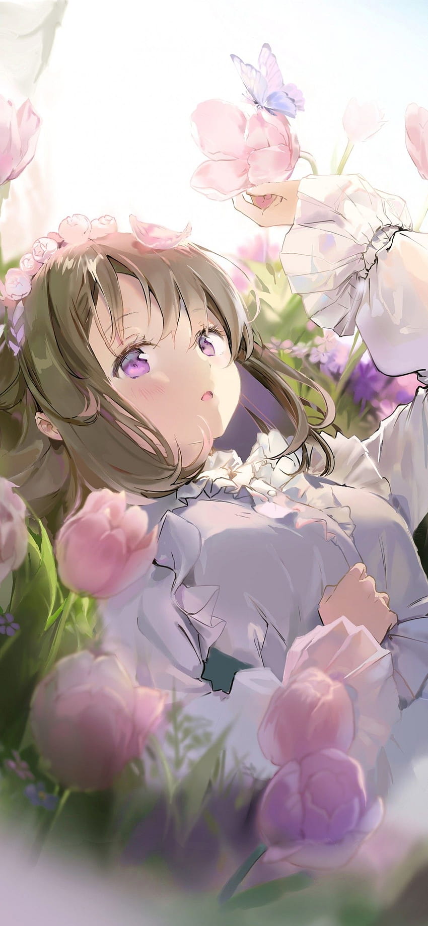 beautiful Anime flower girl by yukikomisuto on DeviantArt
