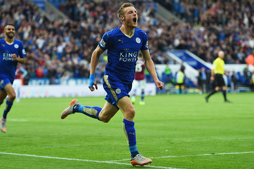 Jamie Vardy Celebrates After He Scored The Second And - Jamie Vardy Leicester City - & Background HD wallpaper