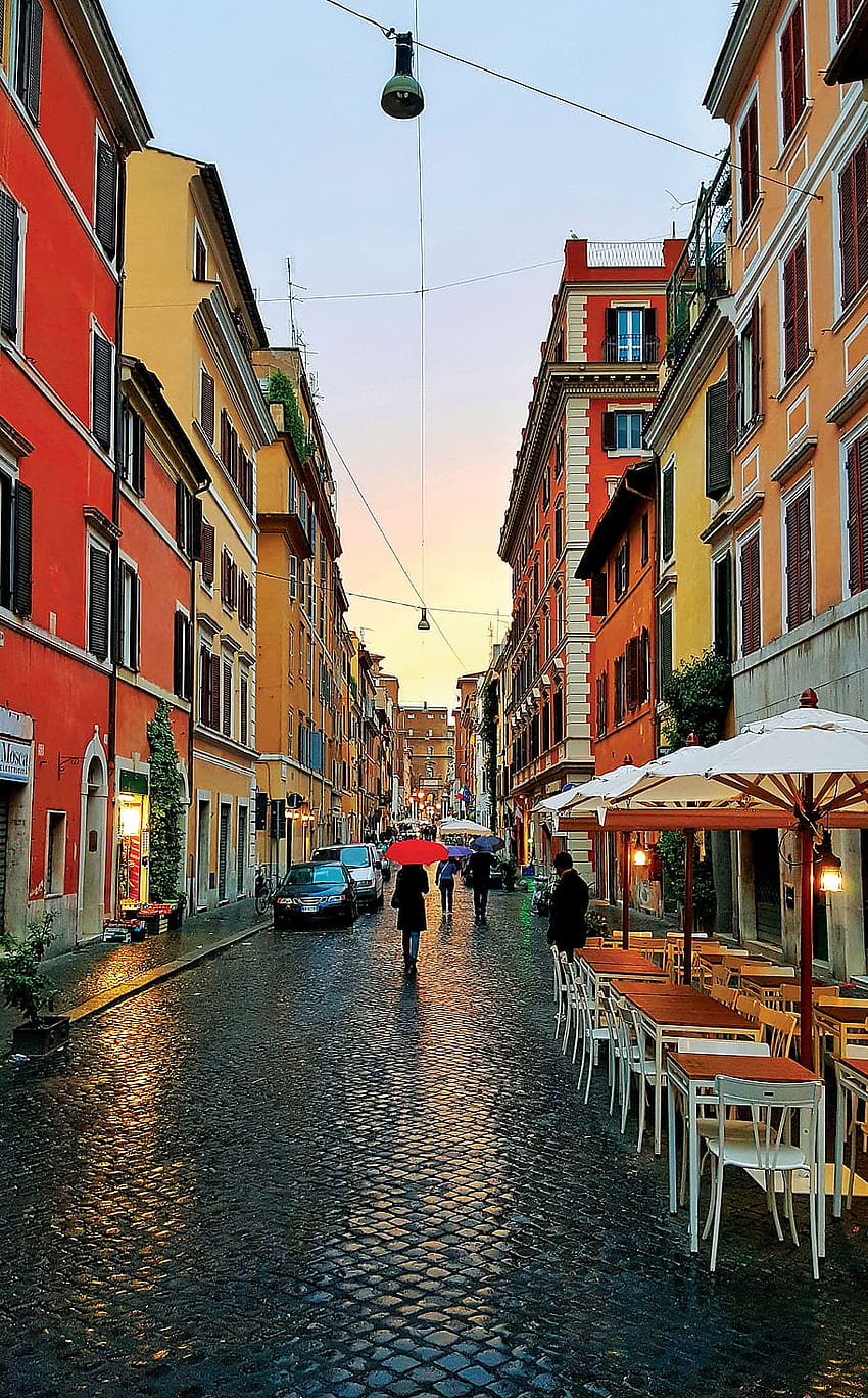 : Roma, Itália, rua, Europa, arquitetura, cidade, construção, viagem, Roma Medieval Papel de parede de celular HD