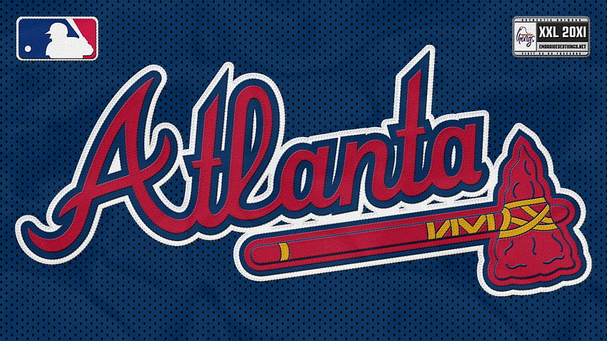 Logotipo del equipo de los Bravos de Atlanta de la MLB. antecedentes fondo de pantalla