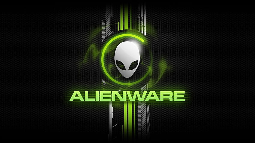 Alienware Background Alien Head Green Honeycomb Design HD wallpaper