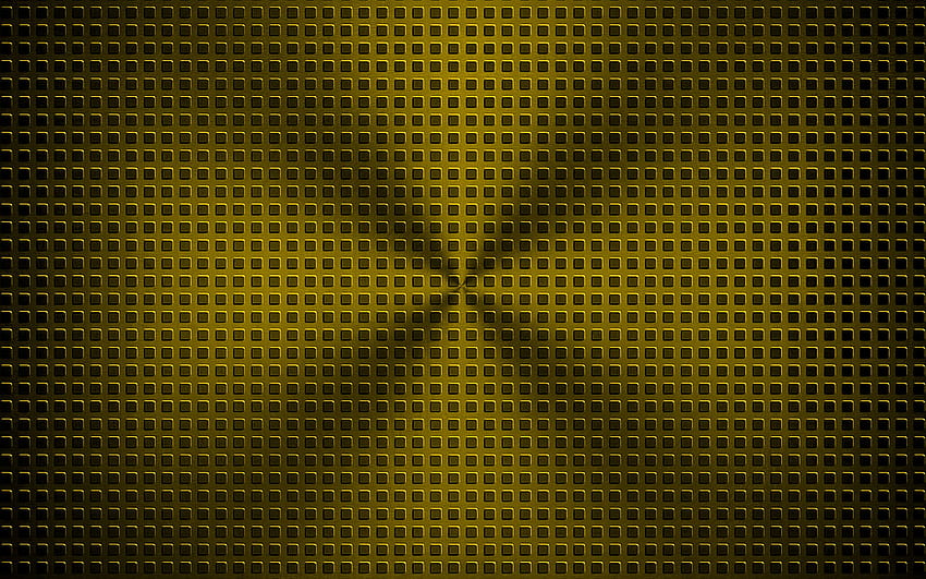 kisi logam kuning, grunge, tekstur kisi logam Wallpaper HD