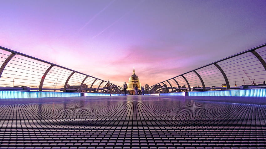 Millenium Bridge London , Londres gráfico fondo de pantalla