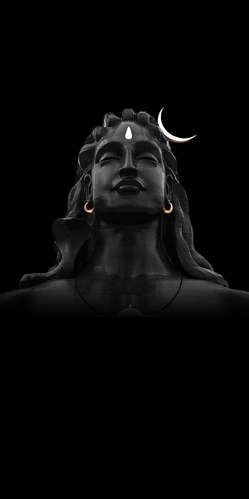 Ultra Lord Shiva czarno-biały, Bóg czarny Tapeta na telefon HD
