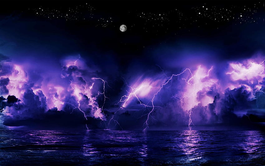 Lightning Storm Background, Lightning Clouds HD wallpaper