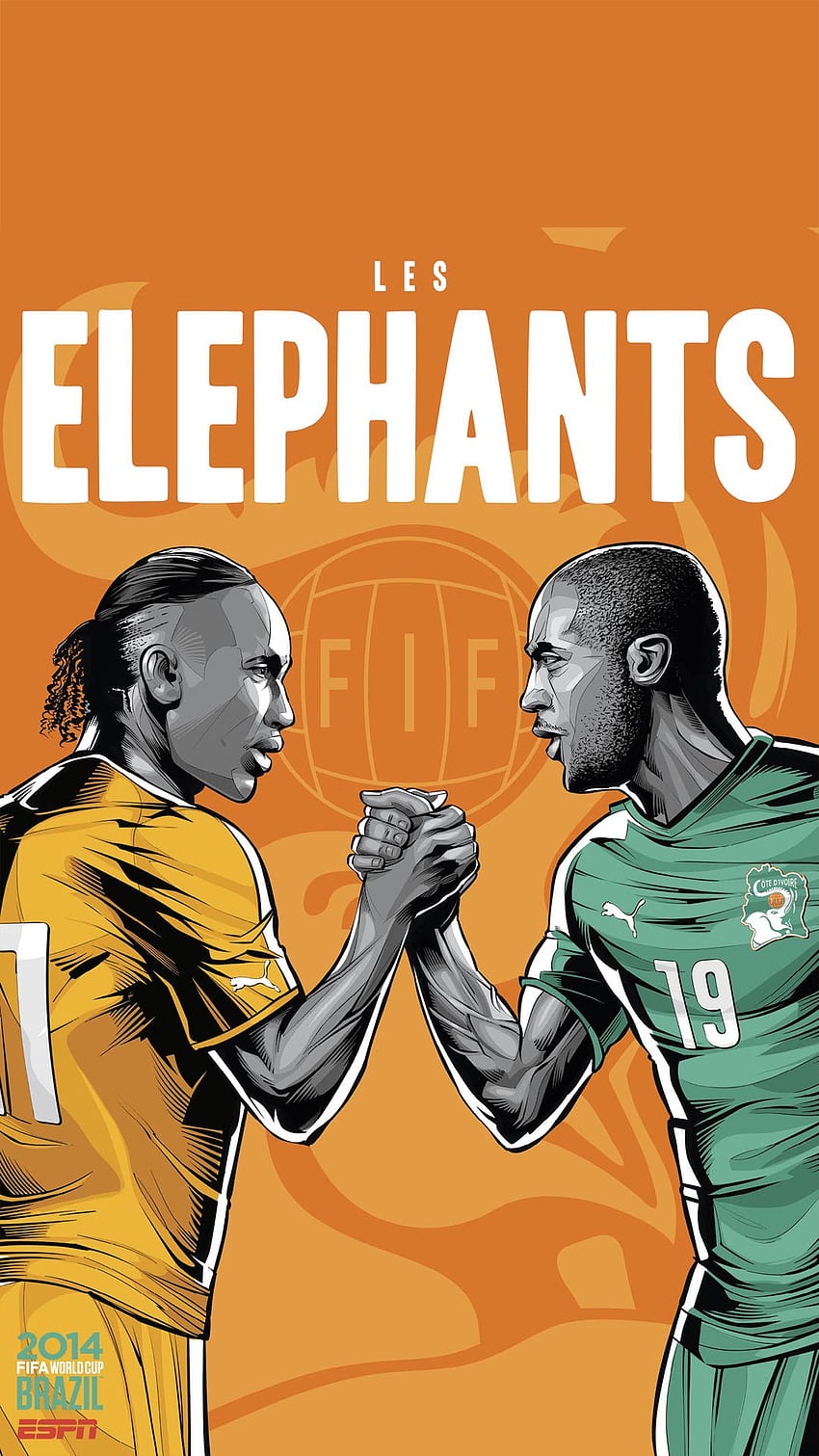 Brazil World Cup 2014 Ivory Coast - Best htc one HD phone wallpaper