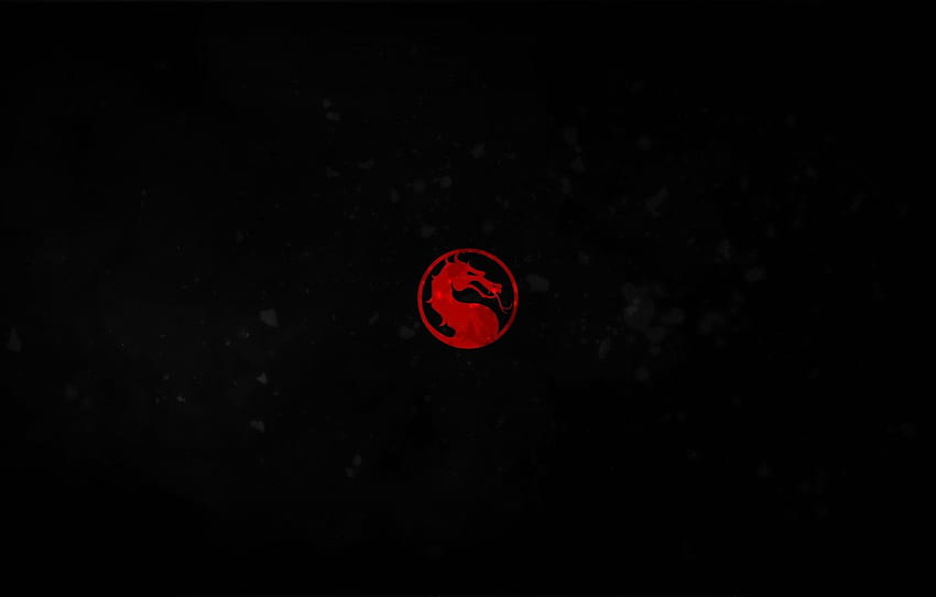 Rot, Schwarz, Drache, Emblem, Todeskampf für , Abschnitt минимализм, Mortal Kombat Dragon HD-Hintergrundbild