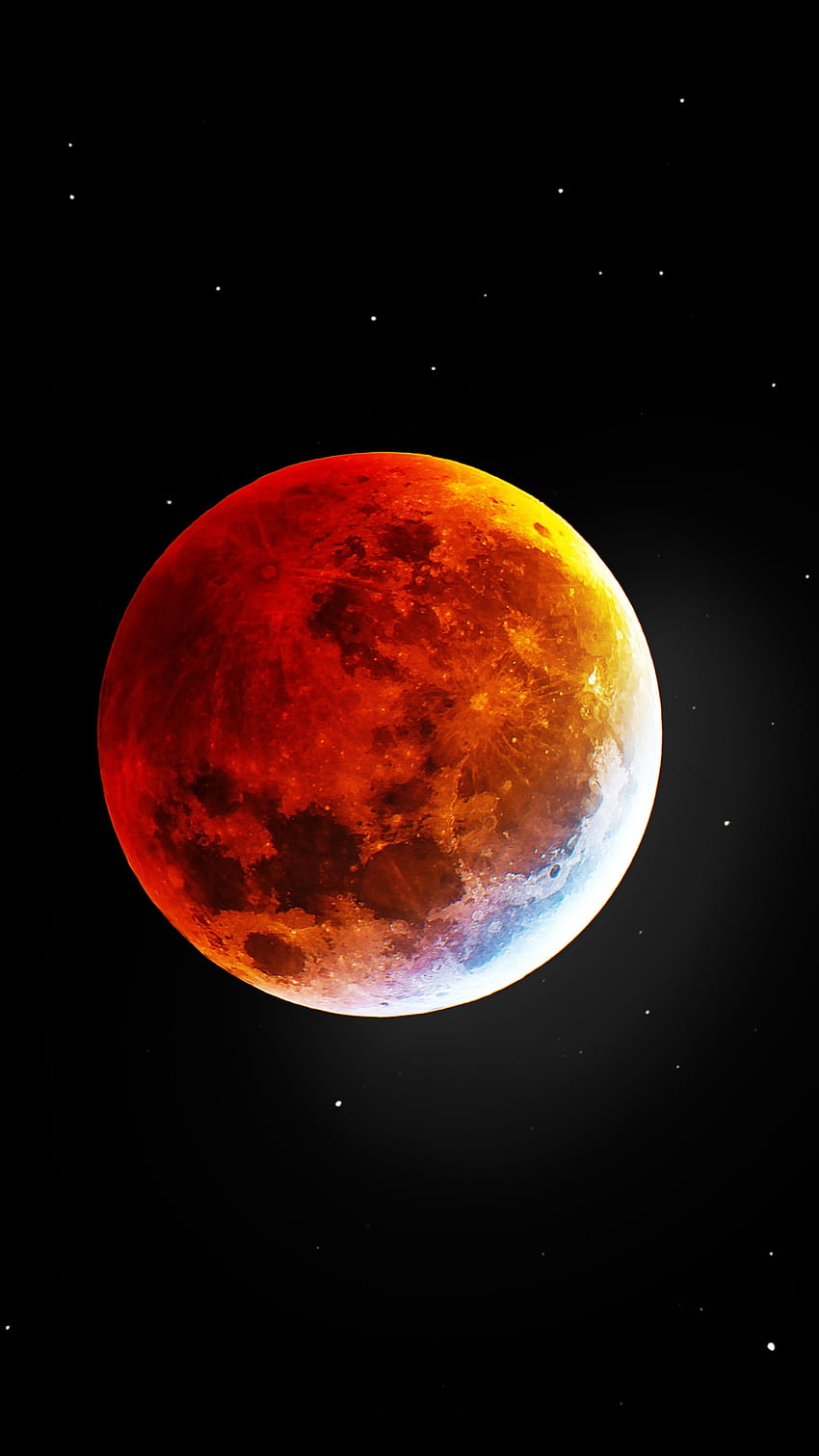 Кървава луна, червена HD тапет за телефон
