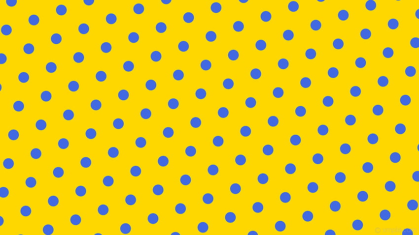polka dots hexagon yellow blue gold royal blue HD wallpaper