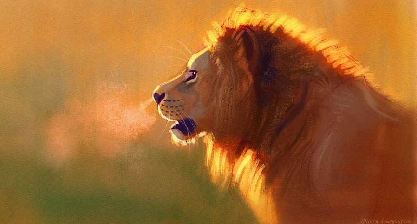 Art, Lion, Big Cat, Wildlife, King Of Beasts, King Of The Beasts HD wallpaper