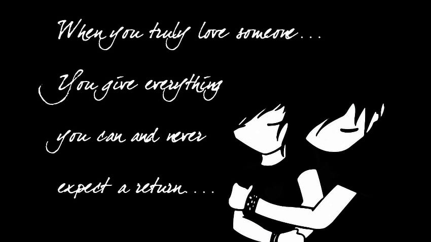 Cute Love Quotes Black And White Background - Will Never Let You Go - - HD wallpaper