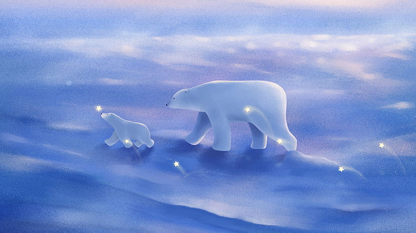  Osos polares anime Oso polar, Osos de anime lindos fondo de pantalla