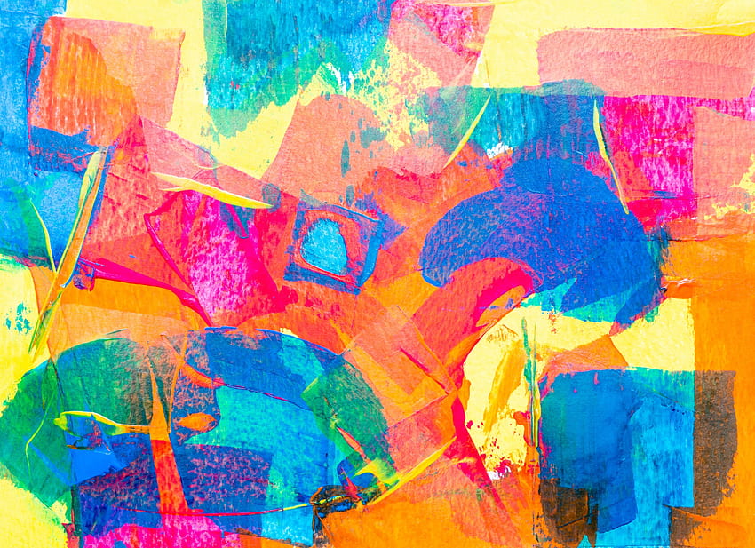 Colorful, artwork, stains, painting, abstract HD wallpaper