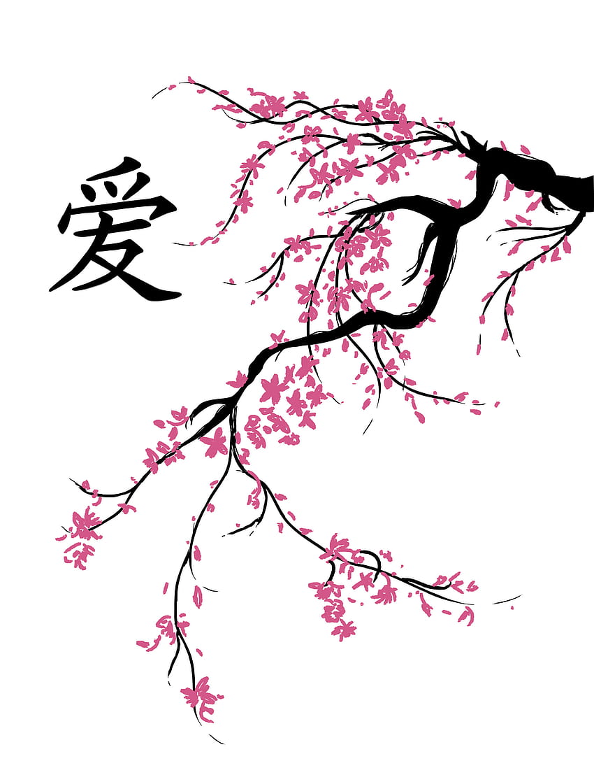 Cherry Blossom Tree Drawing  How To Draw A Cherry Blossom Tree Step By Step