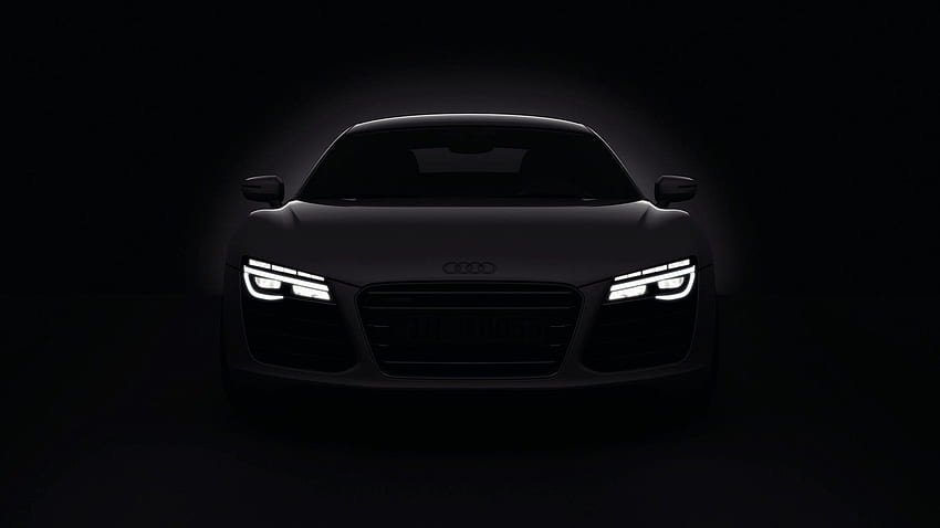 Karanlık arabalar audi r8 farlar 2013, Audi R8 Siyah HD duvar kağıdı