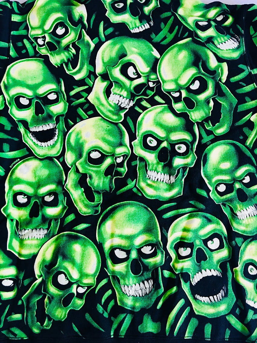 74 Green Skull Wallpaper  WallpaperSafari