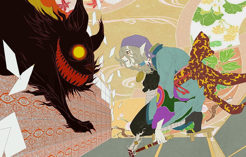 monster, the demon, art, Anime, guy, Anime, Mononoke, Kusuriuri for , section прочее, Mononoke Medicine Seller HD wallpaper