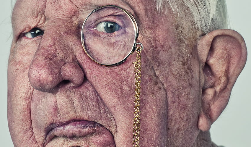 I see you, old, man, face, glasses, funny HD wallpaper