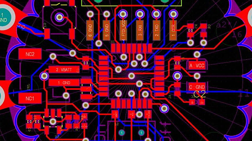 Learning Altium, Red Circuit Board HD wallpaper