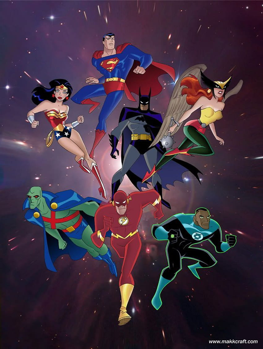 Justice League และ Justice League Unlimited Justice league อนิเมชั่น, Justice league unlimited, Justice league วอลล์เปเปอร์โทรศัพท์ HD