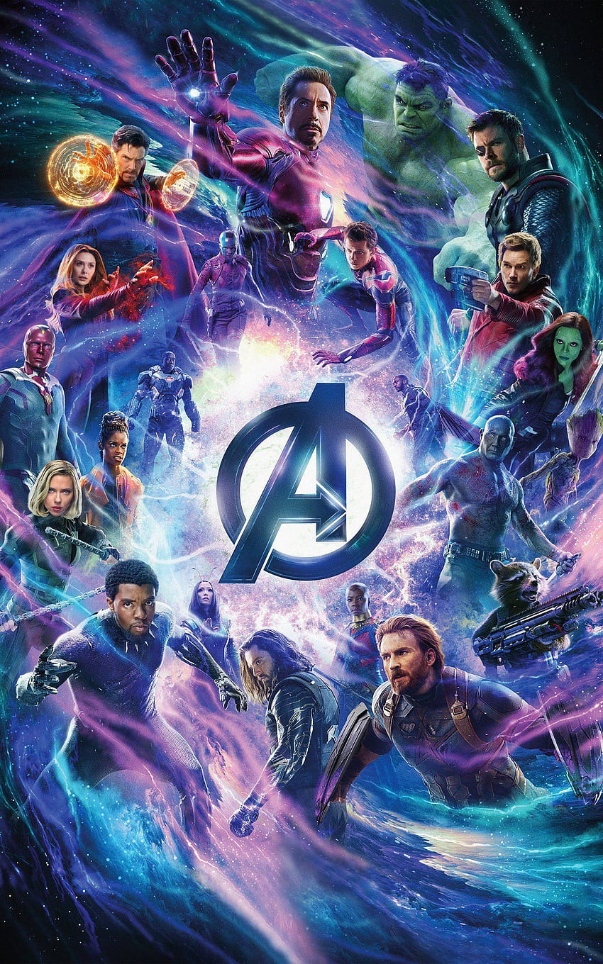 Poster Latar Belakang Avenger, Wallpaper Ponsel HD Film Marvel Avengers | bahan bakar Px