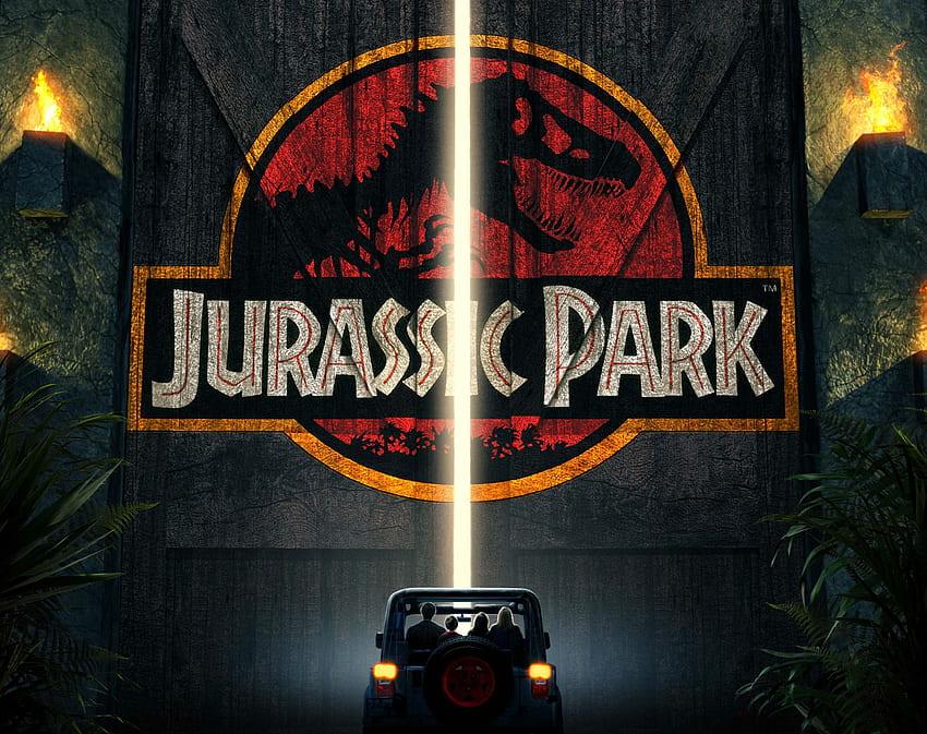 jurassic, park, przygoda, science fiction, fantasy, dinozaur, film, film, plakat / i tło mobilne, logo jurassic world Tapeta HD