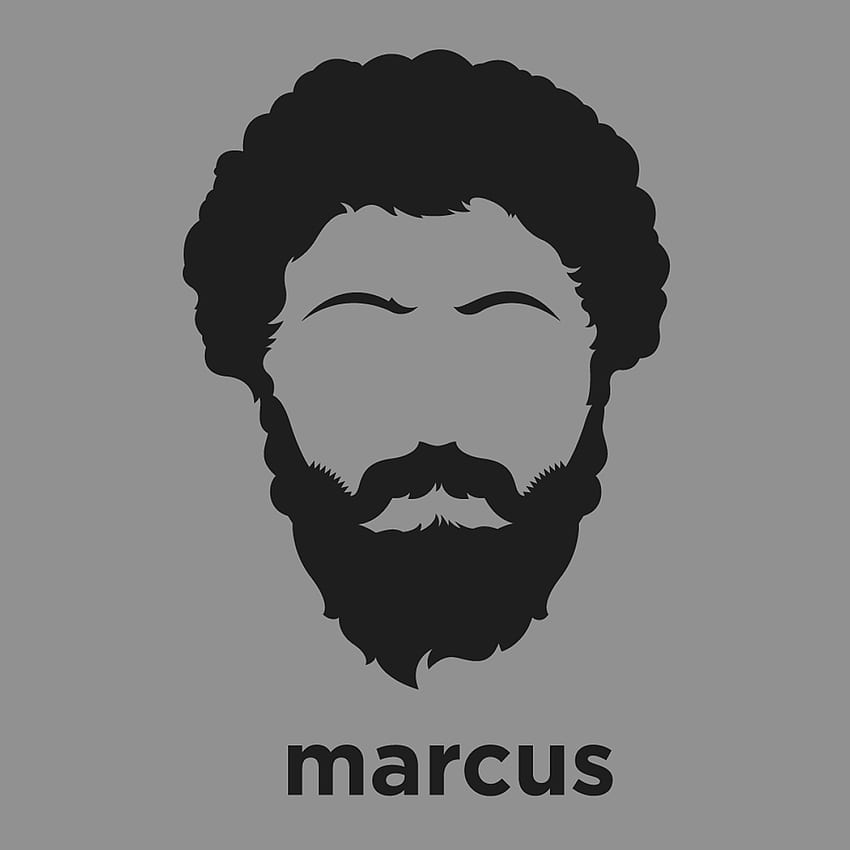 Kaos Dengan Ilustrasi Berbasis Rambut Minimalis Marcus, Marcus Aurelius wallpaper ponsel HD