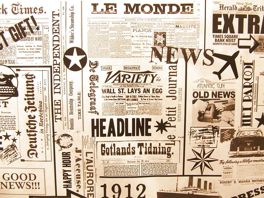 Giornale vintage, giornale estetico Sfondo HD