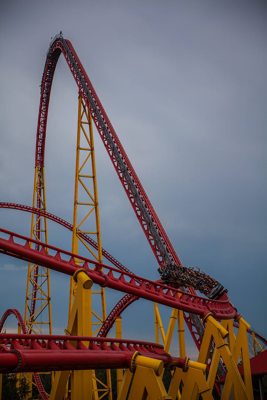 HD wallpaper white and red Thunderbolt ride during daytime coaster roller  coaster  Wallpaper Flare