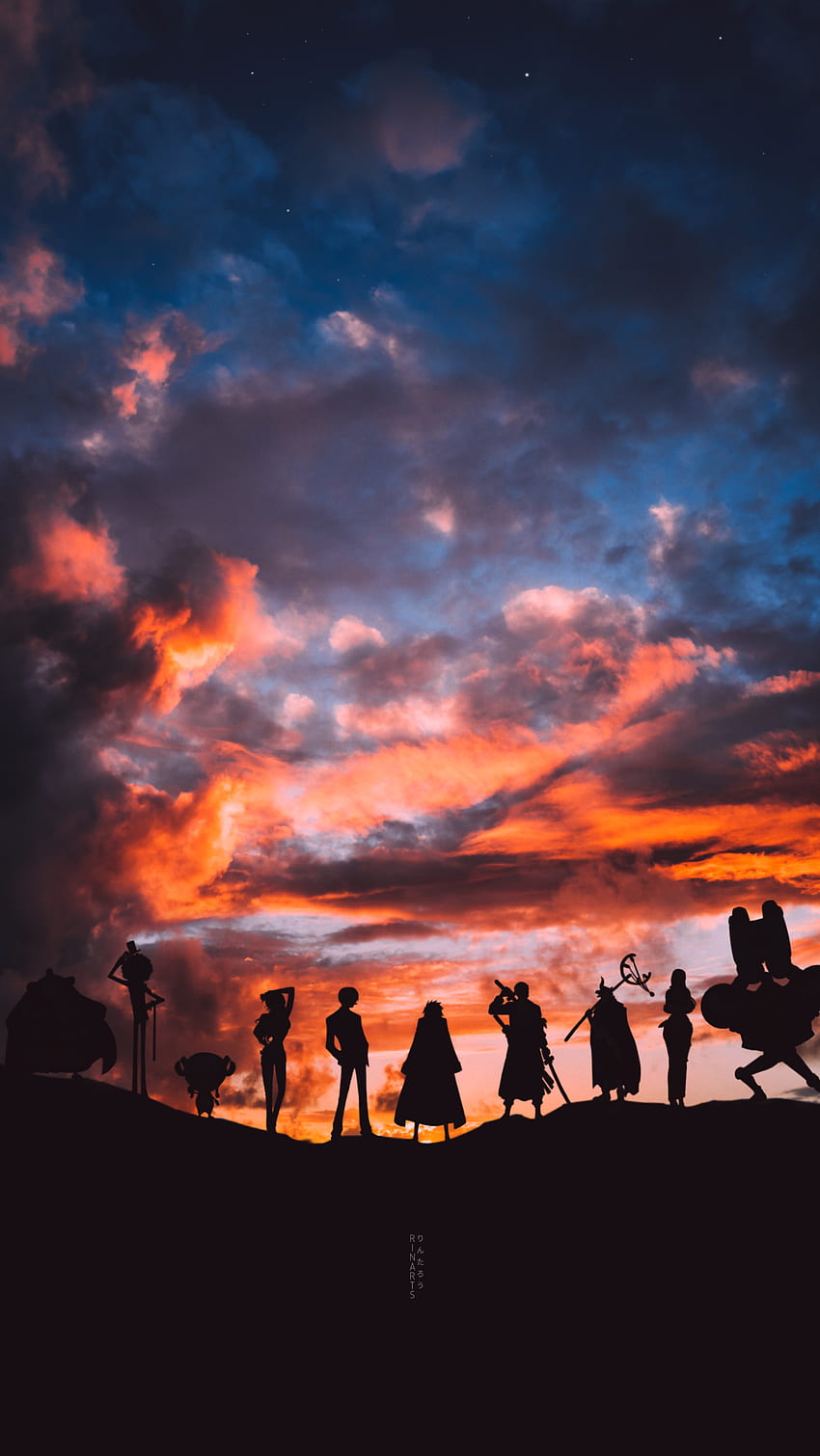 Strohhüte Pirat, Wolke, Himmel, Anime, Android, Einteiler, Anime, Crew HD-Handy-Hintergrundbild