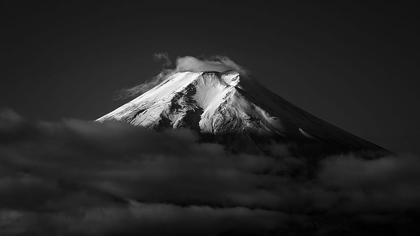 Gunung Fuji Monochrome 1440P Resolution , , Background, dan Wallpaper HD