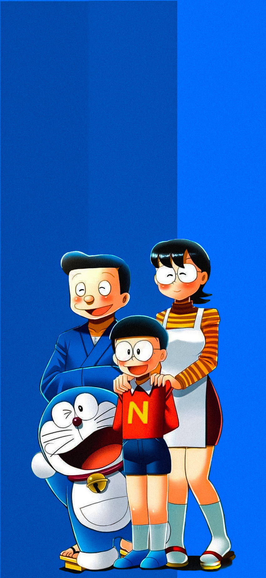 Nobita and Doremon, art, blue HD phone wallpaper | Pxfuel