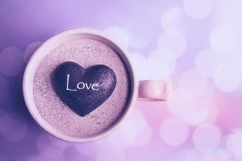 :), valentine, bokeh, pink, craciun, christmas, love, cup, heart, coffee HD wallpaper