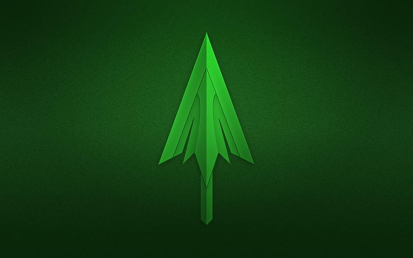 Grüner Pfeil, Logo, minimal HD-Hintergrundbild