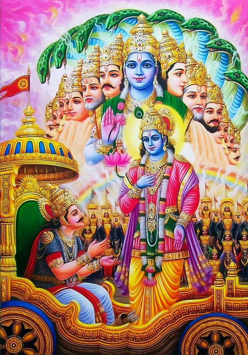 Miglior Mahabharat Krishna Arjun Spiritual - Indù, Krishna e Arjun Sfondo del telefono HD