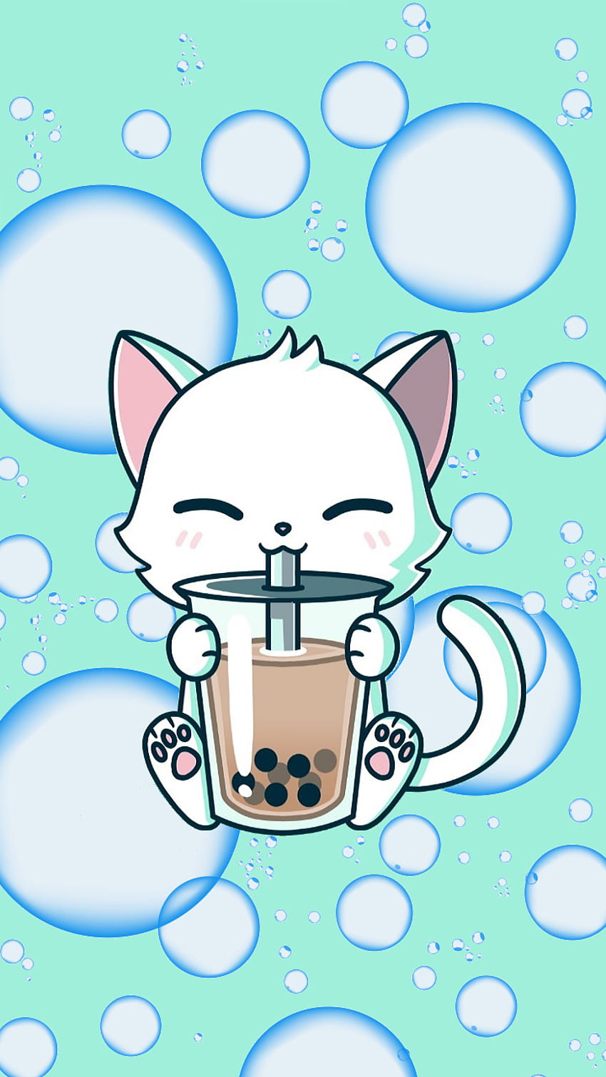 Kitty Bubble Tea, cute HD phone wallpaper